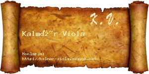 Kalmár Viola névjegykártya